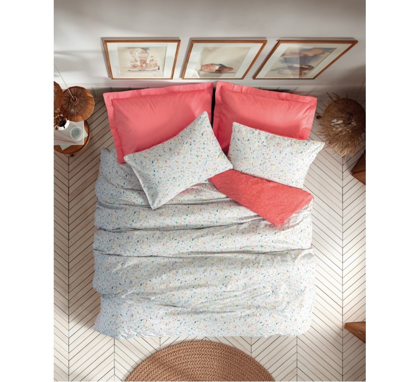 Posteljina Petite DOUBLE Takımı Messy Mercan
