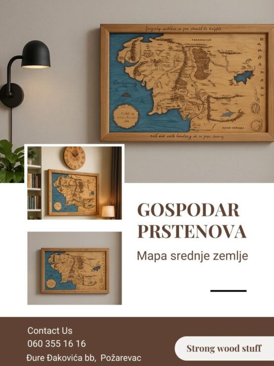 Mapa srednje zemlje Gospodar prstenova LORD OF THE RINGS – MIDDLE EARTH MAPA - Image 3