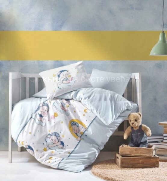BABY posteljina BEAR-MAVI