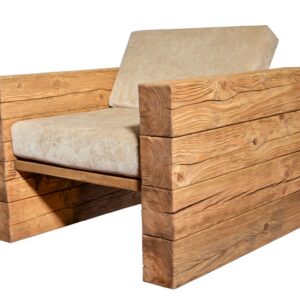 Drvena fotelja "GREDA-RUSTIK"  79x79x65 cm