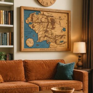 Mapa srednje zemlje Gospodar prstenova LORD OF THE RINGS – MIDDLE EARTH MAPA