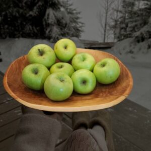 Drvena unikatna činija za voće  ručno radjena