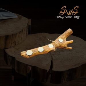 Rustični svecnjak od drvene grane 012