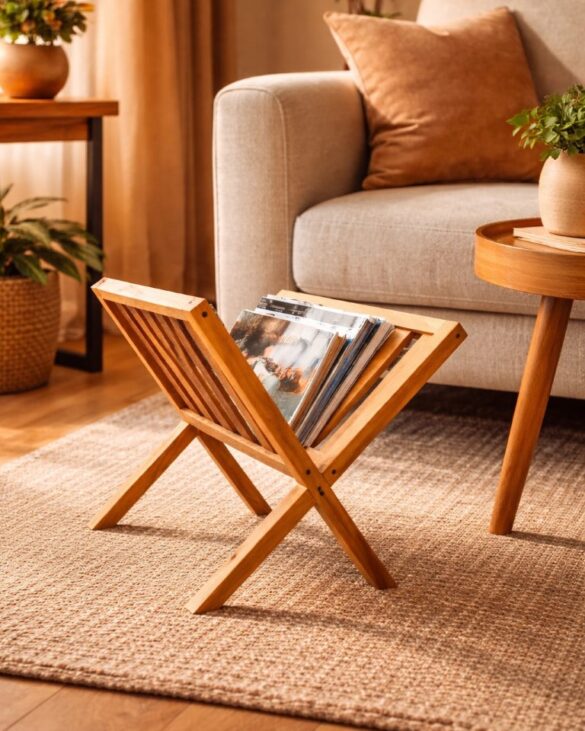 Stalak za novine wood oak