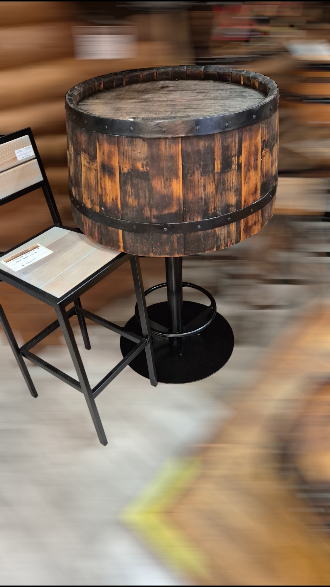 Barski sto metal/bure