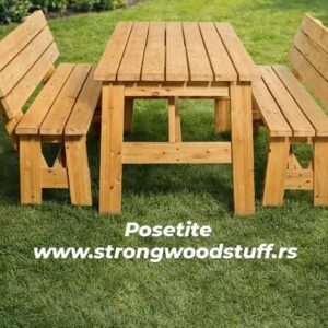 Baštenski sto sa klupama 150 cm Bor