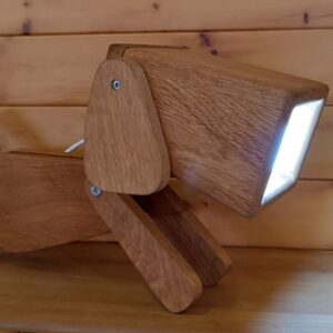 Lampa od hrasta, model psa