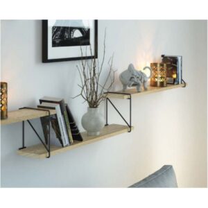 Polica drvo metal Kompozicija