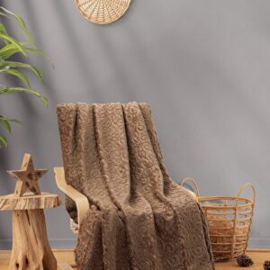 Ćebe/prekrivač Embos blanket Cappuccino Coton Box