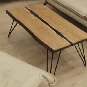 Klub sto Hrast / epoxy smola