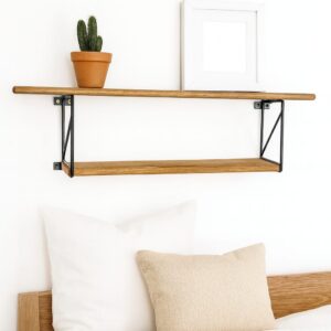 Polica metal drvo Singl