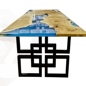 TRPEZARIJSKI STOLOVI SA EPOKSI SMOLOM I RAZNIM VRSTAMA DRVETA