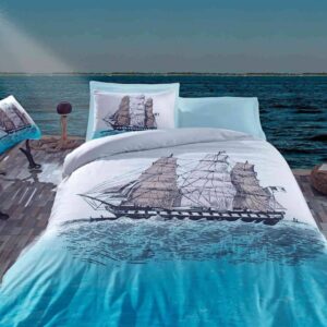 Posteljina Ship Mavi 100% pamuk