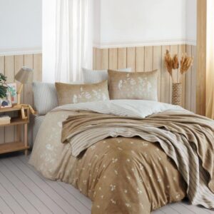 Posteljina vioricas pamuk battaniyeli nevresim takimi Bey